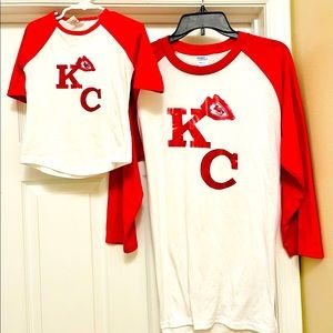 Mommy and Me KC Chiefs shirts